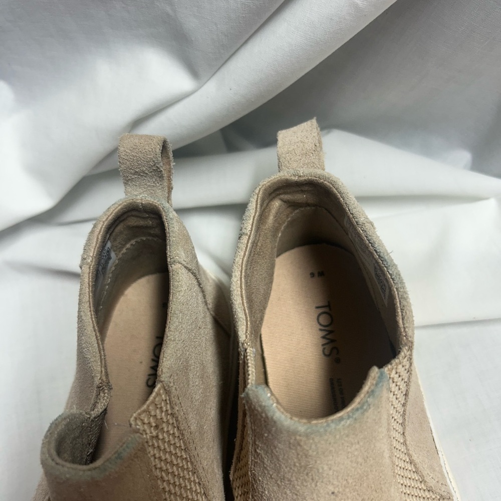 Toms Womens Bryce Beige Suede Slip On Shooties Shoes 6 - Picture 12 of 12